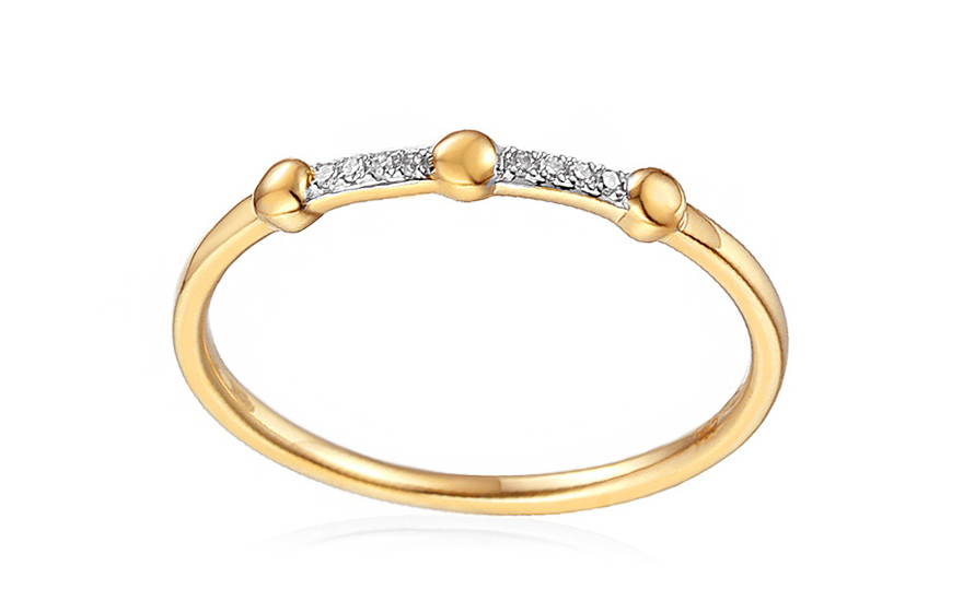 Zlatý prsten s diamanty - IZBR265
