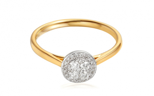 Zlatý zásnubní prsten s diamanty 0.210 ct Melisma - IZBR358